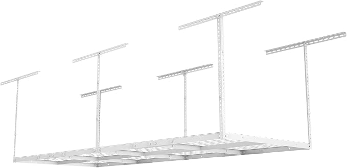 3ftx8ft Overhead Garage Storage Rack, Heavy-Duty Metal Garage Ceiling Storage by eShelf
