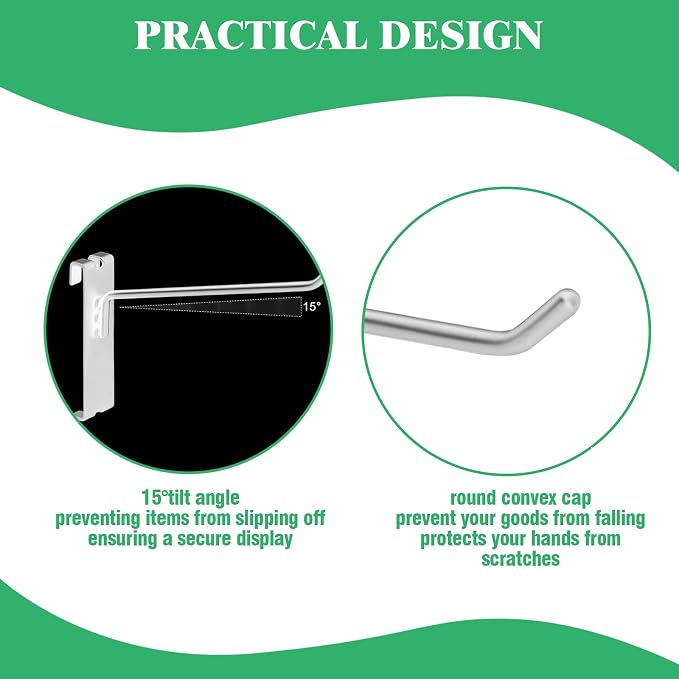 40Pcs 4" Gridwall Display Hooks Assortment Set, Wire Diameter 5mm// 0.2” - Image 5