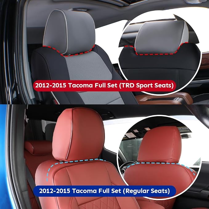 EKR Custom Fit Tacoma Leather Car Seat Covers - Image 2