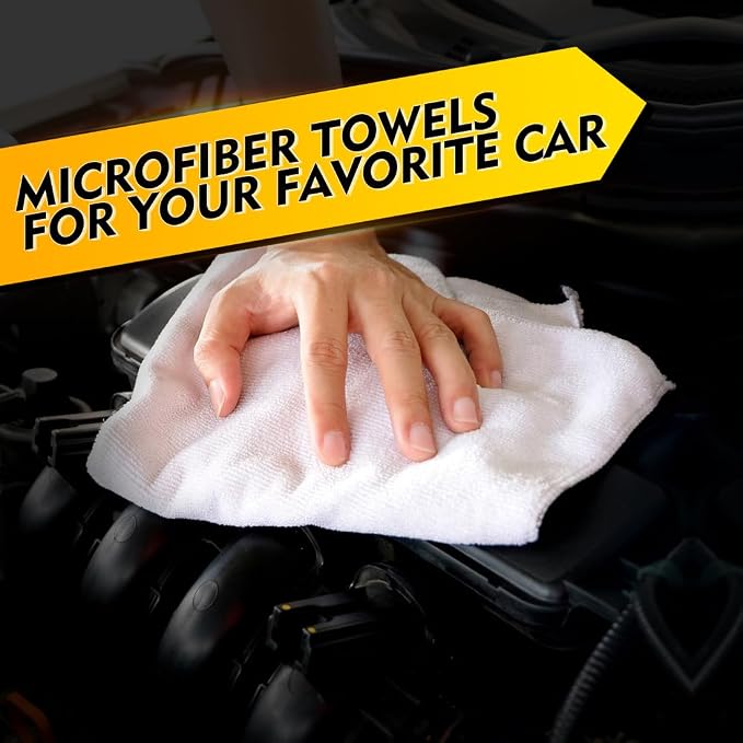 HOMEXCEL White Microfiber Cleaning Cloth 12 Pack, 12.5 x 12.5 inch Microfiber - Image 3