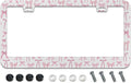 License Plate Frame for Pink Bow Stainless Steel License Plate Frames Holder by TXWWXT