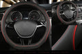 D Shape Car Steering Wheel Cover, Universal 15 inch Stitching Color Anti-Slip by Gmngis