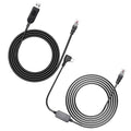 USB-C to RJ11 & USB to RJ11 Radar Detector Cables, 6.56Ft Each, Compatible by Powercables