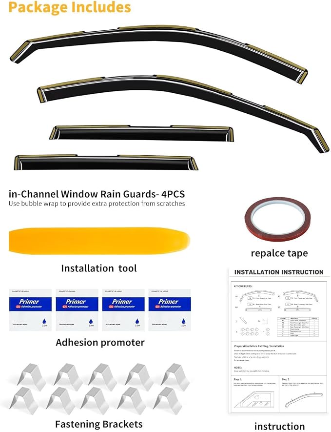 in-Channel Window Rain Guards Fit - Image 9