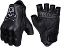Goatskin Leather Motorcycle Motorbike Powersports Racing Gloves Reflective by Keebik