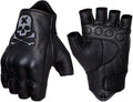 Goatskin Leather Motorcycle Motorbike Powersports Racing Gloves Reflective by Keebik
