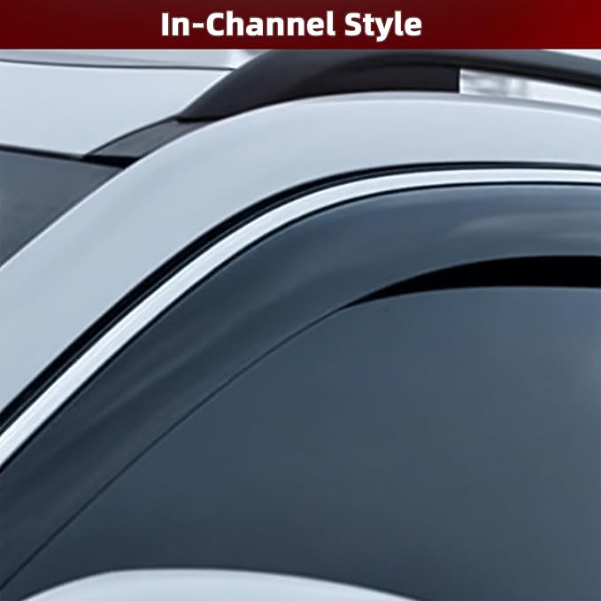 in-Channel Rain Guards Fit for Hyundai Palisade 2021 2022 2023 2024, Durable - Image 3