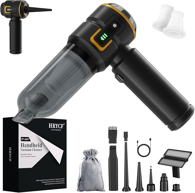 Car Vacuum Cleaner, Advanced Clean Cordless Handheld Vacuum, Compact Home and by HRYCF