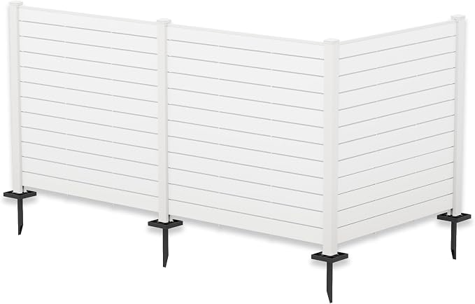 Kozyard 50" W x 48" H Outdoor Privacy Screens Aluminum Post, Air Conditioner by Kozyard