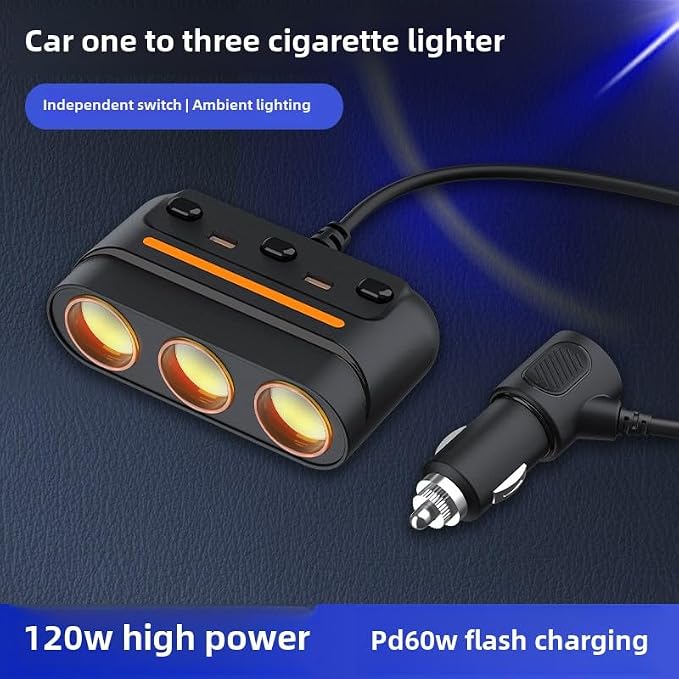 3 - in - 1 Cigarette Lighter Adapter - Image 6