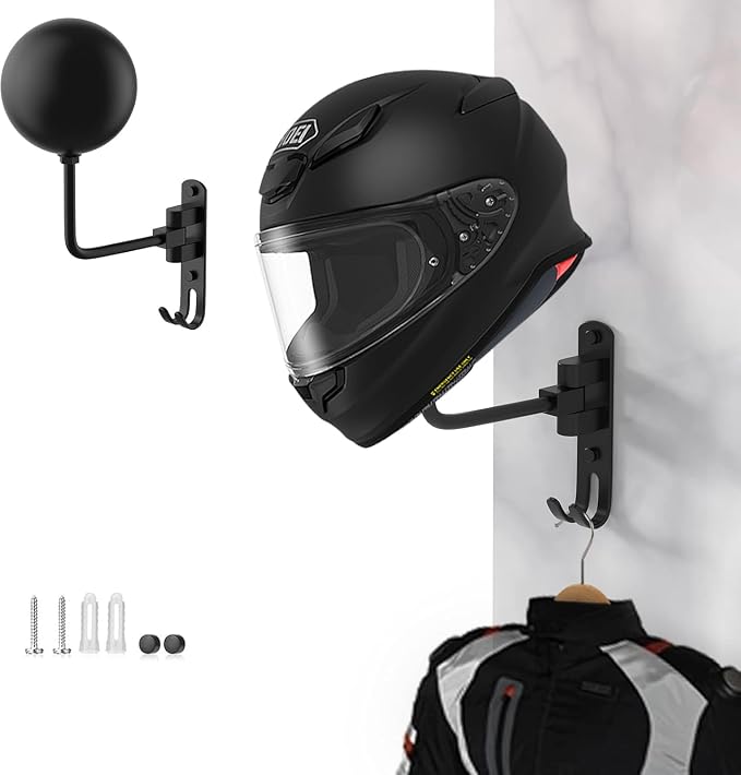 aiGear Motorcycle Helmet Holder, 180°Rotatable Motorcycle Helmet Rack - Image 8