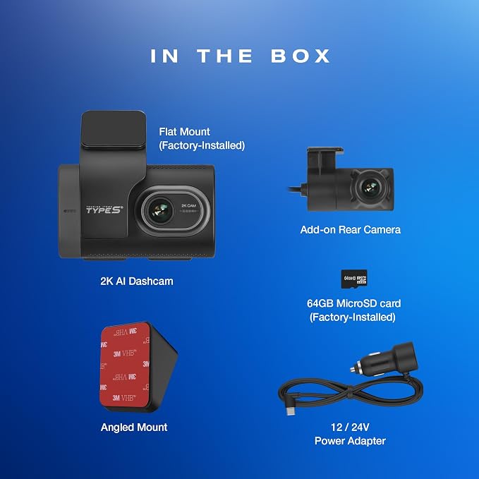 Type S T200 AI Driver Assistance Dash Cam Powered by ADAS, Collision Alerts - Image 7