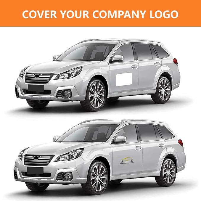 Set of 2 - Blank Car Door Magnet Sticker, Rounded Corners Magnetic Vehicle Sign - Image 3