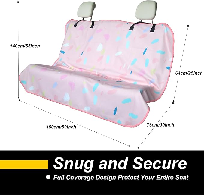 Back Seat Cover for Car Trucks Van SUV, Waterproof Rear Bench Towel Seat Covers - Image 2