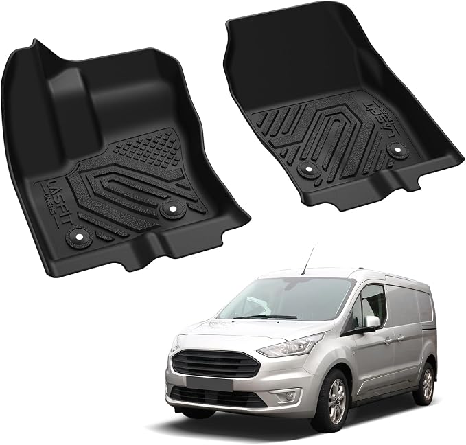 LASFIT Front Floor Mats for Ford Transit Connect 2014-2021 Vinyl Floor - Image 8