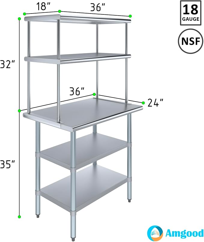 Amgood Stainless Steel Work Table - Image 3