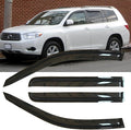 4pcs Outside Mount Style Sun Rain Guard Durable Side Window Wind Deflectors by Deebior