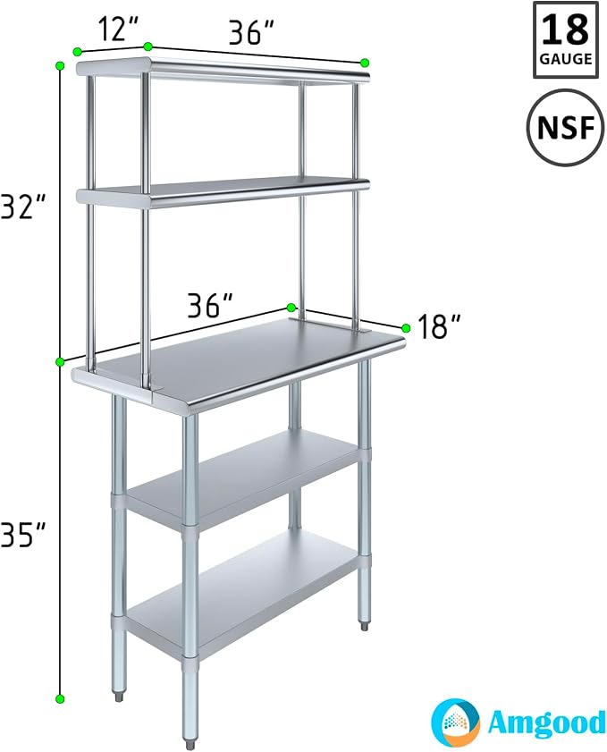 Amgood Stainless Steel Work Table - Image 3