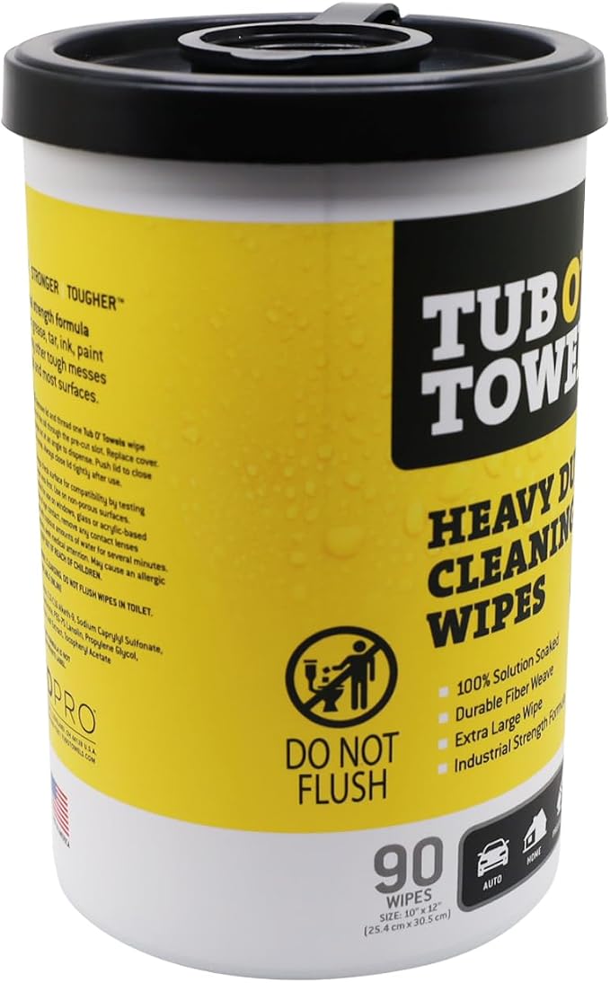 Tub O' Towels Heavy-Duty Multi-Surface Cleaning Wipes, Removes Grease, Tough - Image 4