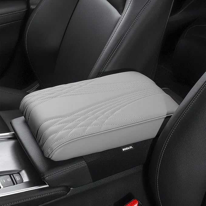 Car Center Console Cover, Memory Foam Car Armrest Cushion, Leather Arm Rest by BODLYL
