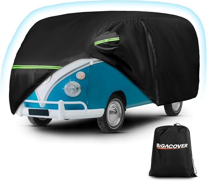 Waterproof Car Covers for 1950-1992 VW Bus T1 T2 T3, 420D Oxford Cloth Sun Heat by BIGACOVER