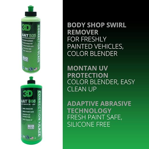 3D AAT 505 Correction Glaze - 32oz - Body Shop Swirl Remover - Image 2