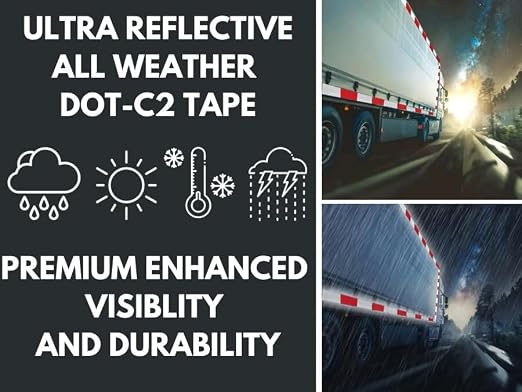 2" x150' roll DOT-C2 Premium Reflective Safety Conspicuity Tape Truck Trailer - Image 5