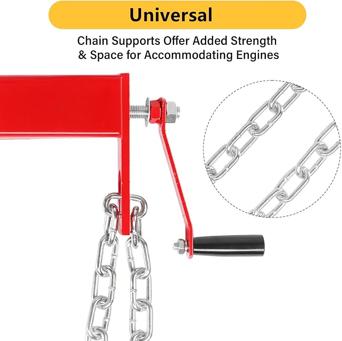4000lbs 2 Ton Load Lever Engine Hoist Crane Cherry Picker Lift Tool Heavy Duty - Image 4