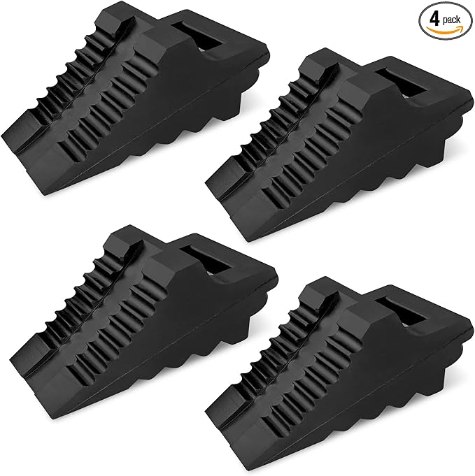 ROBLOCK Solid Rubber Wheel Chocks Heavy Duty Trailer Chock, G.V.W. Up to 8T by ROBLOCK