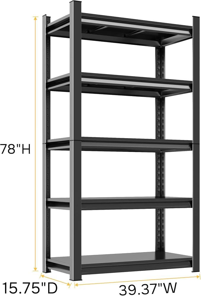 78" H Garage Shelving 3000LBS Heavy Duty Shelving Units and Storage Shelves - Image 3