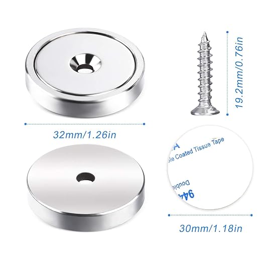 LOVIMAG Neodymium Cup Magnets, 110lb+ Strong, Heavy Duty, Rare Earth, Round Base - Image 2