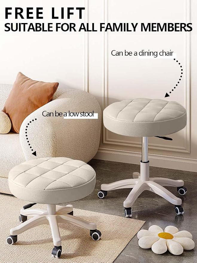 Small Chair Round Rolling Stool - Image 5