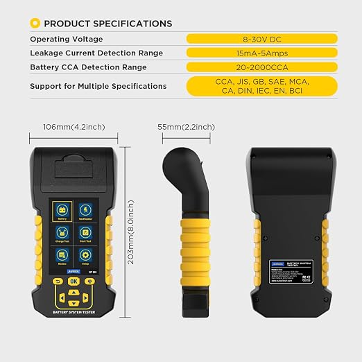 Car Battery Tester 12V/24V Digital Automotive Batteries & Alternator Diagnostic - Image 7