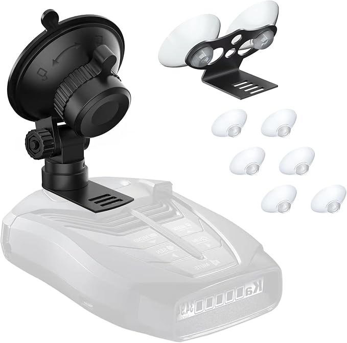Radar Detector Mount, Car Radar Mounting Bracket Suction Cup Holder, Windshield by SDSACZMU