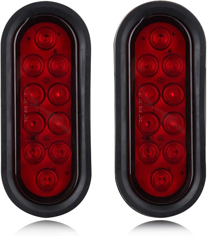 6 Inch Oval LED Trailer Tail Lights 10 LED - Image 2
