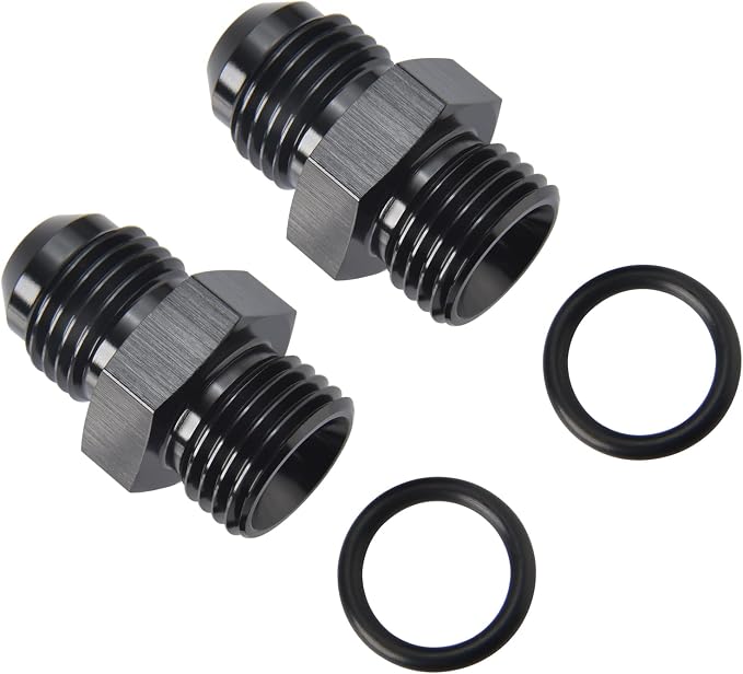 6AN Male Flare to 6AN ORB O-ring Boss Fuel Pump Rail Adapter Fitting Aluminum - Image 4