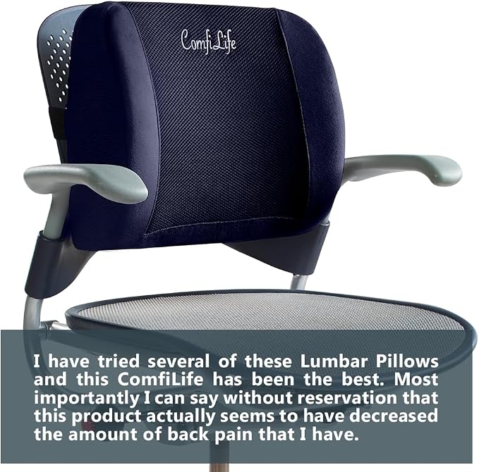 ComfiLife Lumbar Support Back Pillow Office Chair and Car Seat Cushion - Image 7