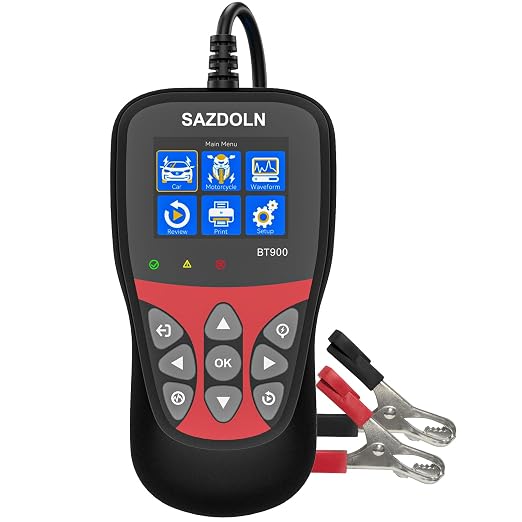 BT900 Car-Battery-Tester 6V 8V 12V, Automotive 100-2000CCA Battery-Load-Tester by SAZDOLN