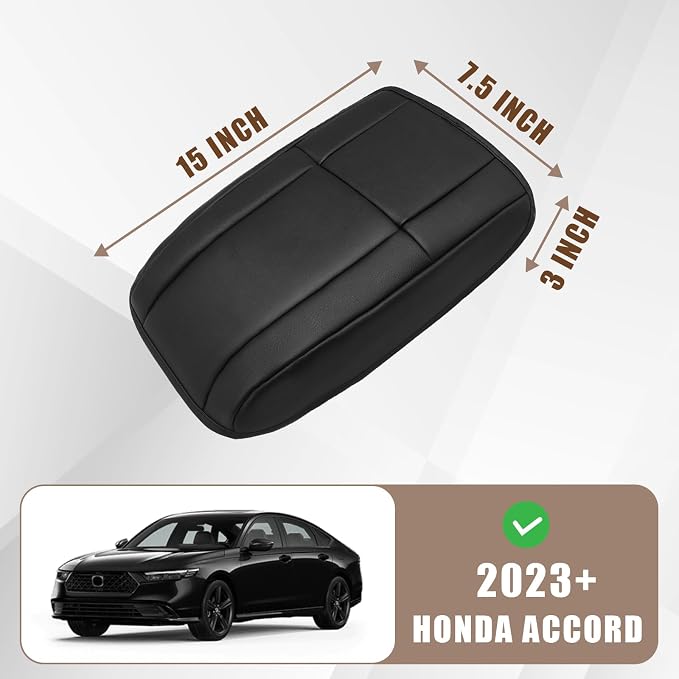 Muslogy for Accord 2025 2024 2023 Center Console Cover Armrest Pad Vegan - Image 6