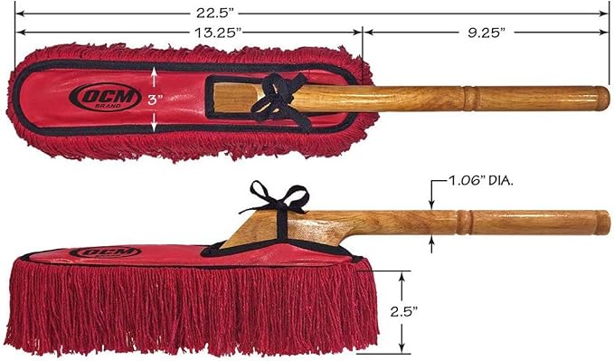 Classic Car Duster with Solid Wood Handle Includes Storage Case - Image 2