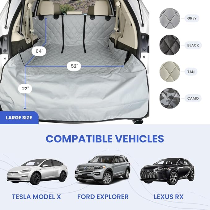 4Knines SUV Cargo Liner for Dogs, Trunk Mat for SUV, Durable Cargo Cover - Image 2