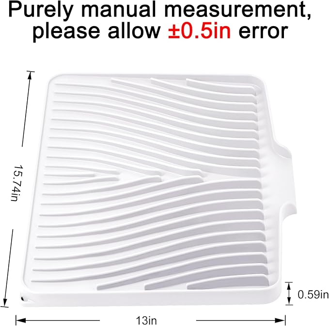 Silicone Dish Drying Mat for Kitchen Counter, Dish Drying Pad, Non-Slip Drain - Image 2
