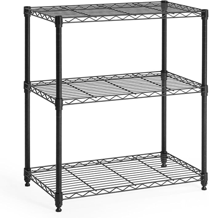 CAPHAUS 3/4/5-Tier Adjustable Height Wire Shelving Unit, Metal Steel Storage by CAPHAUS