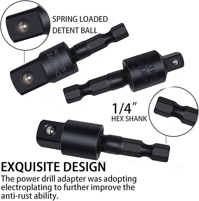 17pcs Flexible Drill Bit Extension, Include 3pcs Rotatable Socket Adapter 2pcs - Image 8