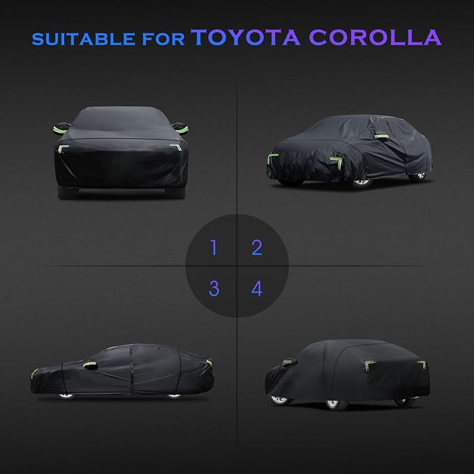 Car Cover Custom Fit for Toyota Corolla 2000-2025, Honda Civic 1991-2025 - Image 7