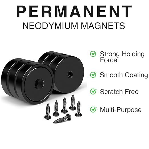 MIKEDE Strong Magnets with Holes, 100LB+ Strong Neodymium Magnets with - Image 5