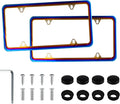 LivTee 4 Holes Stainless Steel License Plate Frames, Automotive Exterior by LivTee