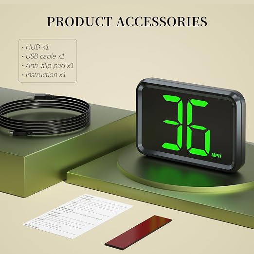 GPS Digital Speed Meter with MPH, Car Head Up Display - Image 9