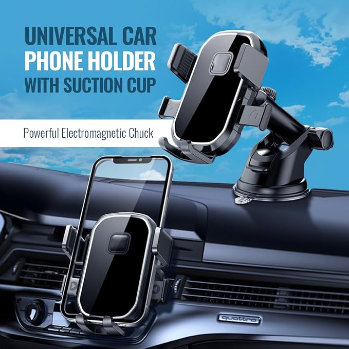 Upgraded 3-in-1 Phone Holders for Your Car, Heavy-Duty Car Phone Mount for - Image 2