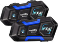 Fodsports Motorcycle Bluetooth Intercom FX4 Pro 1200m Helmet Intercom, 4 Riders by FODSPORTS